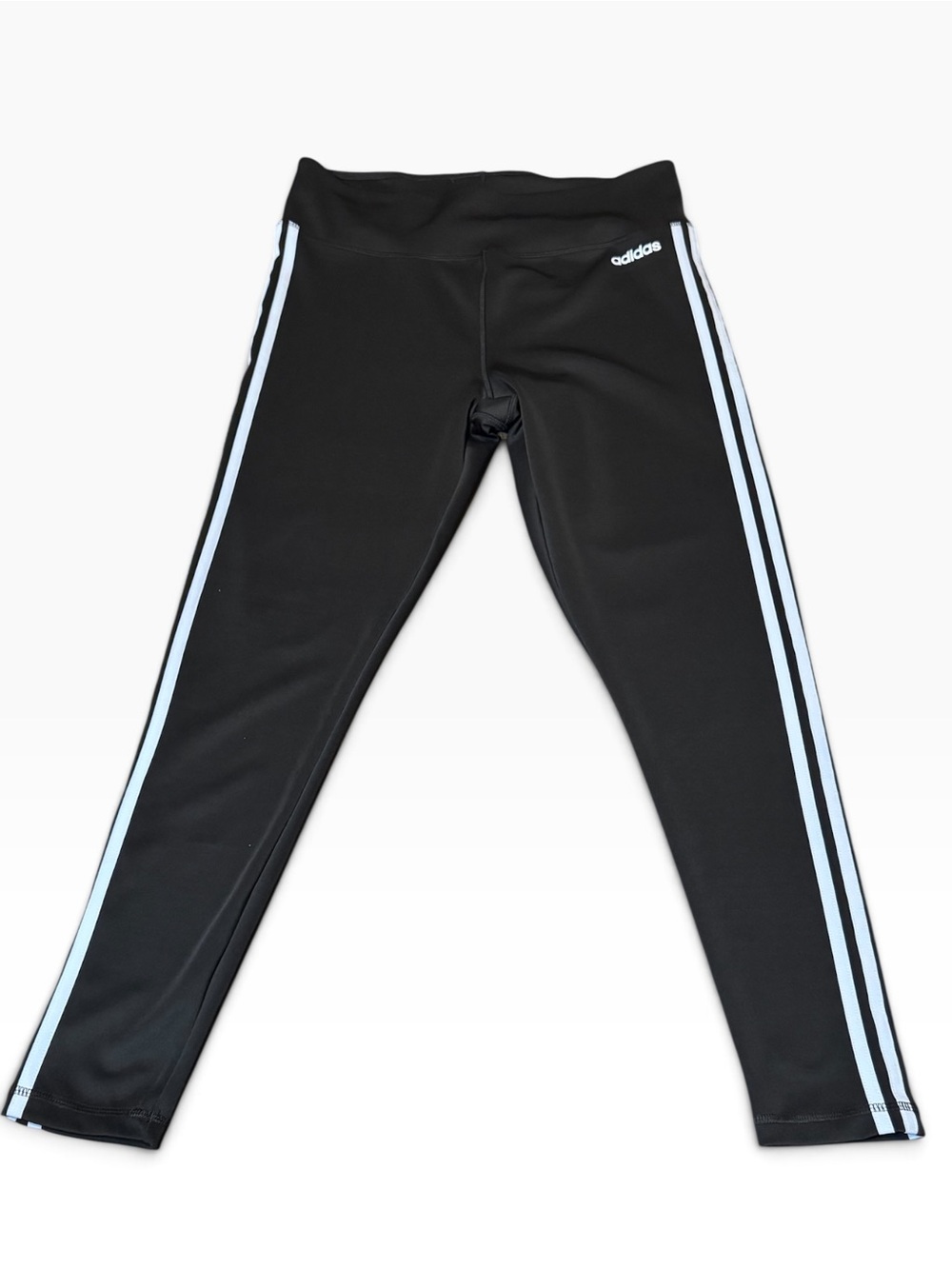 adidas Black Track Pants with Blue Stripes Womens Size XL